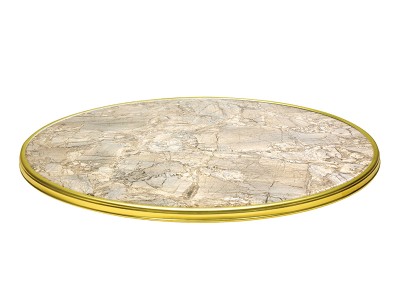 Werzalit top T with decorative ring